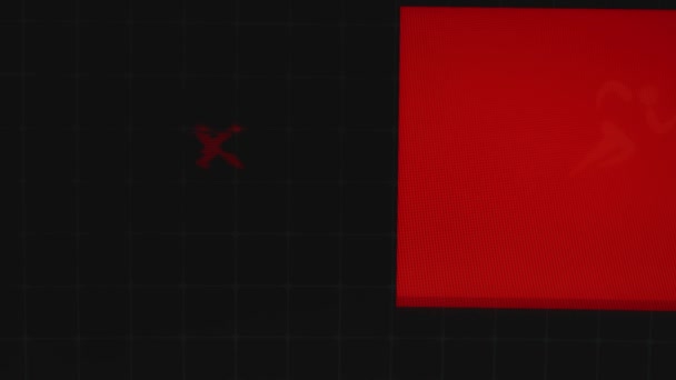 Надпись Красно Черном Фоне Символом Бегущего Человека Спортивная Концепция — стоковое видео