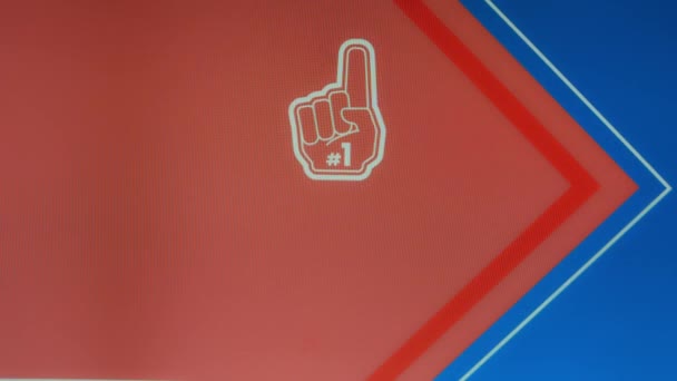 ナンバーワンシンボルで赤い背景の物理フィットネスの碑文によるグラフィックプレゼンテーション スポーツコンセプト — ストック動画