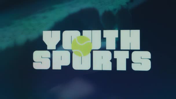 Presentazione Grafica Con Iscrizione Youth Sports Sfondo Astratto Simbolo Della — Video Stock