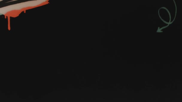 Спортивний Одяг Напис Чорному Тлі Мерехтливим Символом Бігової Людини Графічна — стокове відео