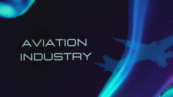 Inscripția Industriei Aeronautice Fundal Abstract Simbolul Aeronavei Prezentare Grafică Conceptul — Videoclip de stoc
