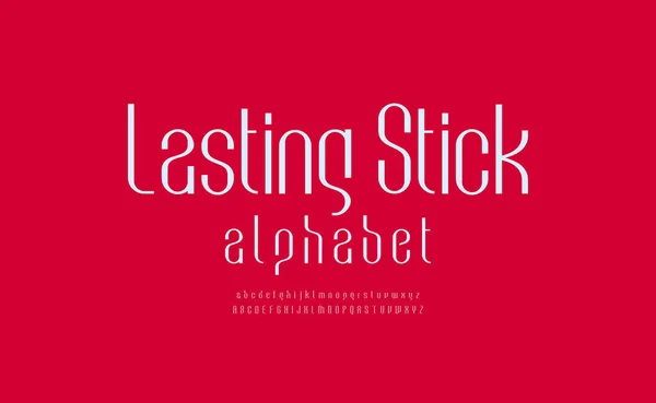 Modern Sans Serif Проектирует Типографику Стильный Тонкий Алфавит Городской Простой — стоковый вектор