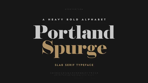 Introducing Portland Spurge Elegant Typeface Timeless Designs Elevate Your Titles — Stock Vector