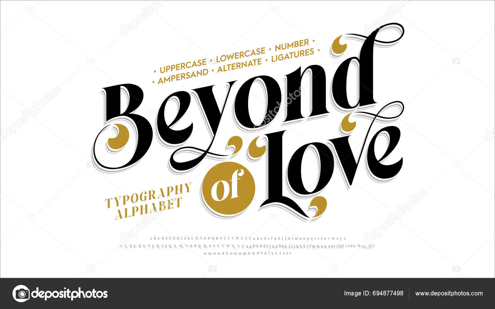 Classic Typography Serif Font Uppercase Lowercase Ligatures Ampersand