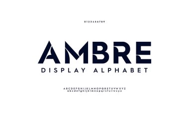 Soyut tipografi seti. Vektör A 'dan Z' ye yazı tipi dizayn eder. Modern fütüristik zamansız. Güzellik yazı tipi.