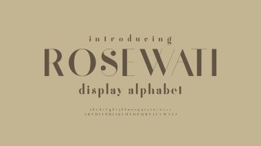 Klasik stil modern tipografi. İlham verici alfabe harfi A 'dan Z' ye. Yazı tipi dekorasyon yazıtipini göster. 