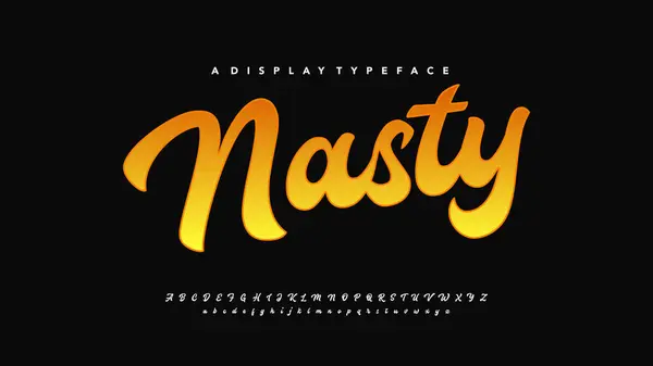 Typography yazı dizaynı. El çizimi sıcak renk tasarımı. Alfabe yazı tipi dizaynları.