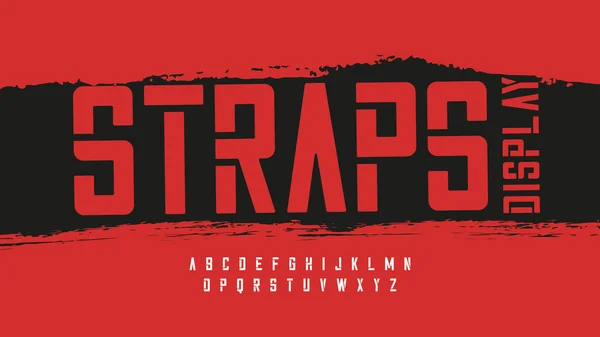 Modern kaba yazı tipi alfabesi. Kalıp yazı karakterini göster. Typography tasarımı a 'yı z' ye ayarladı. Vektör illüstrasyonu