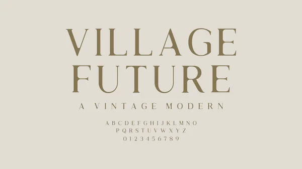 Modern Serif Yazı Tipi. Alfabe vektörü büyük harf a 'dan z' ye tasarım. 