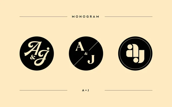 Vector Monograma Monograma Abstracto Logotipo Elegante Letras Premium Creativas Universales — Vector de stock