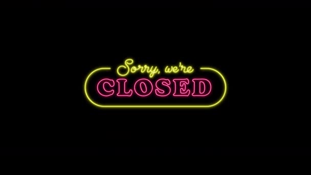Excuses Aanbieden Met Sorry Closed Motion Graphic Een Naadloze Lus — Stockvideo