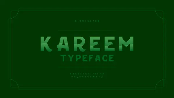 İslami yazı tipi tasarımı. Basit klasik alfabe tipografi seti.