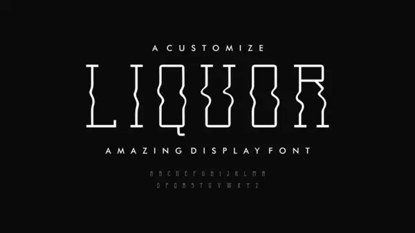 现代和时髦的排字字母表字体集 矢量插图字体设计 — 图库矢量图片