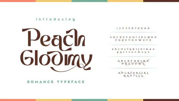 Klasik Tipografi Minimal Moda Tasarımları. Modern serif yazı tiplerini ve numaralarını yazın. Zarif stil alfabe harfleri yazı tipi, bağlar ve sayı. 