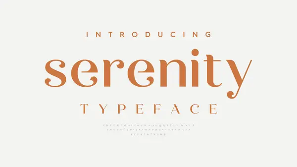 Classic Typography Elegant Lettering Minimalist Fashion Designs Alphabet Uppercase Ampersand — Stock Vector