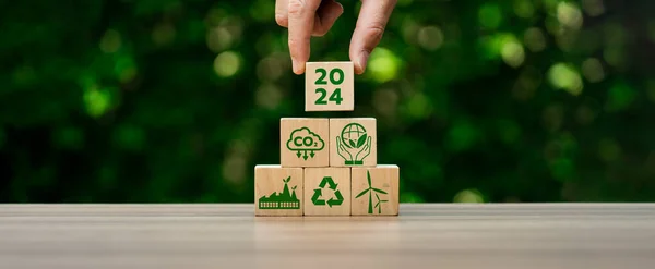 Esg 2024 Begreppet Miljö Sociala Frågor Och Styrelseformer Hållbar Företagsutveckling — Stockfoto