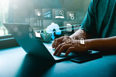 Güvenli dosya yükleme, yedekleme, dijital dönüşüm, büyük veri analizi, iş zekası, güvenli bulut bilgisayarı, siber güvenlik, veri gizlilik teknolojisi ile bulut veri depolama yönetimi