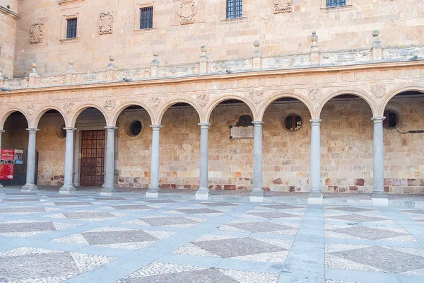 Tampilan Luar Fasad San Esteban Convent Salamanca Spanyol Stok Lukisan  