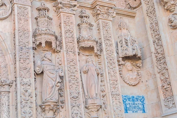 Tampilan Luar Fasad San Esteban Convent Salamanca Spanyol Stok Gambar Bebas Royalti