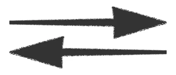 Straight Long Arrow Black Arrow Right Left Shape Element Vector — Stock Vector