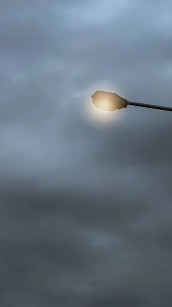 Street light sky and clouds background
