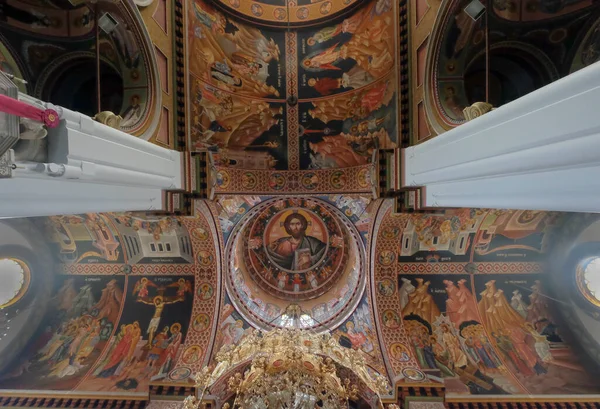 Interior Iglesia Santa Catalina Del Sinaí Una Iglesia Ortodoxa Heraklion —  Fotos de Stock