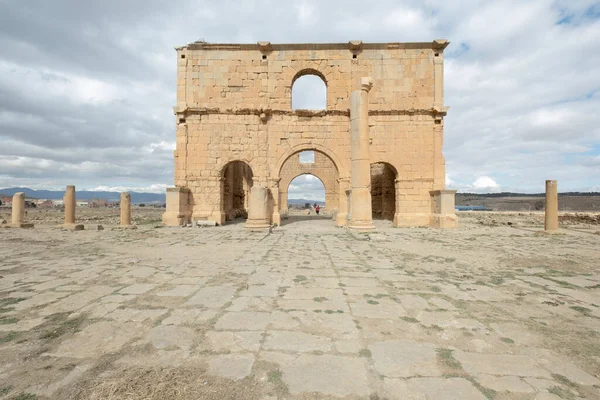 Sitio Arqueológico Ciudad Romana Lamb Tazoult Argelia África — Foto de Stock