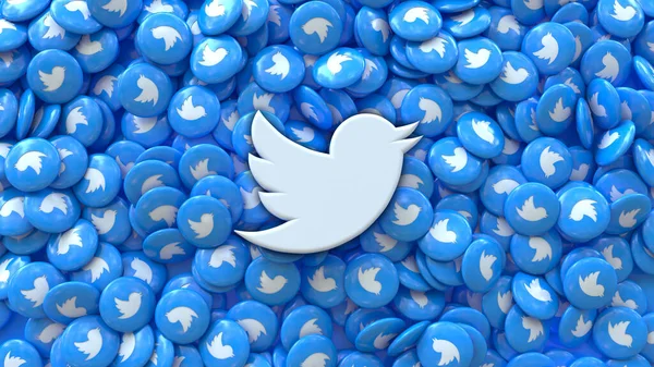 Rendering Twitter Logo Bunch Pills App Icon — Stock Photo, Image