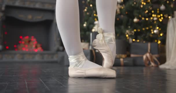 Ballettkonzept Großaufnahme Von Tanzenden Ballerinen — Stockvideo