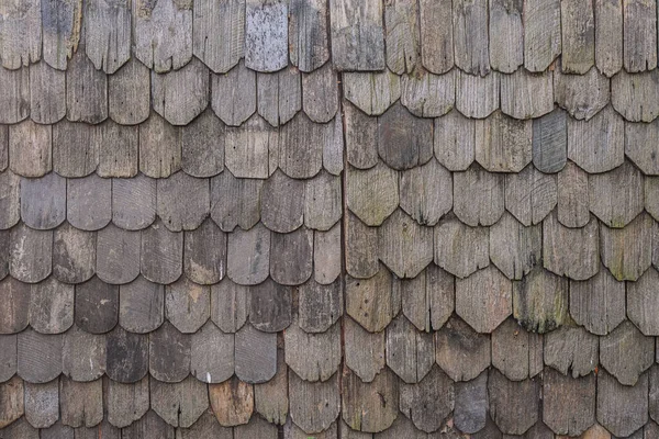 Staré Dřevěné Střešní Tašky Severu Thajska — Stock fotografie