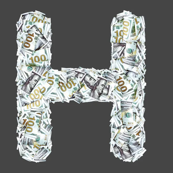 Lateinische Buchstaben Mit Dollargeldscheinen — Stockfoto