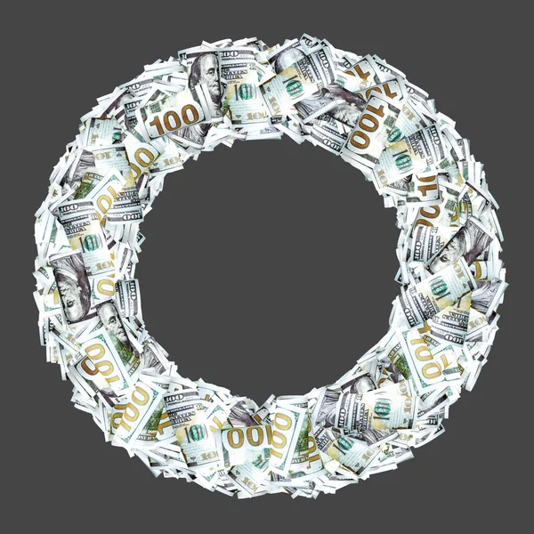 Lateinische Buchstaben Mit Dollargeldscheinen — Stockfoto