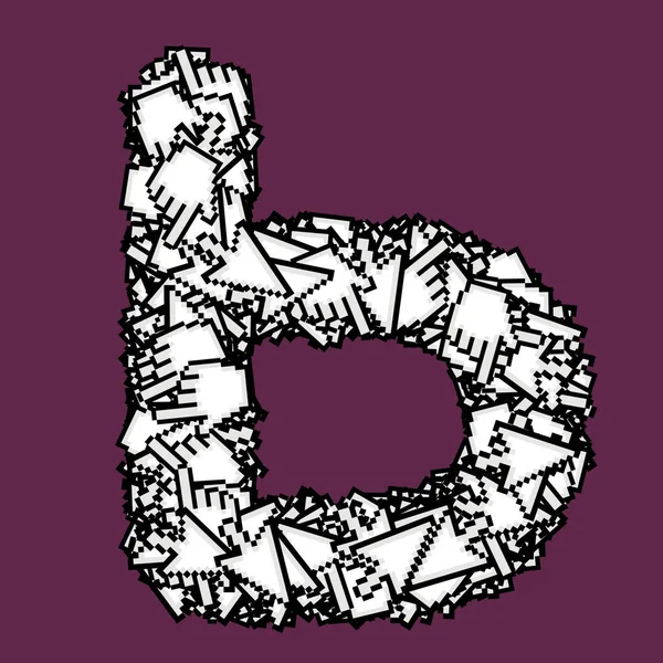 Кириллические Буквы Цифровыми Стрелками Руками Изолированный Фиолетовый Фон — стоковое фото