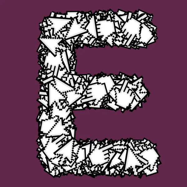 Латинские Буквы Цифровыми Стрелками Руками Изолированный Фиолетовый Фон — стоковое фото