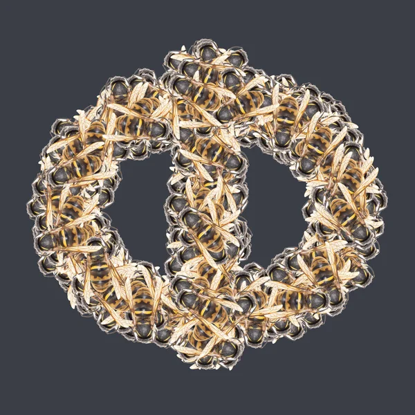 Ballı Kiril yazı tipleri. İzole edilmiş arkaplan.