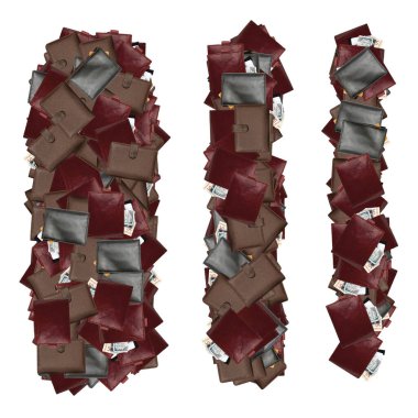 Dolar içinde cüzdan olan yazı tiplerini şekillendirir. İzole edilmiş arkaplan