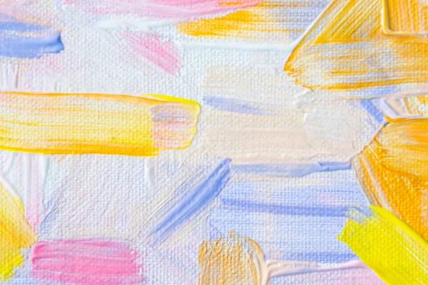 Acrylic abstract painting background, lines, strokes. Soft light pastel colors