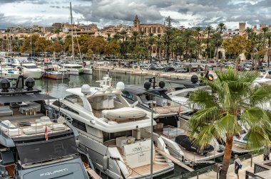 Palma de Mallorca 'daki marina.