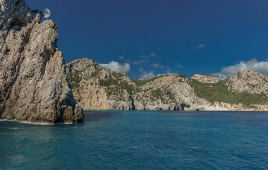 Mallorca Adası 'ndaki Formenton Deniz Feneri. 