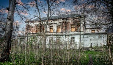 Savaş öncesi eski bir sarayın kalıntıları.