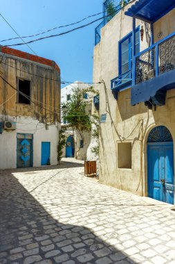 Tunus 'taki djerba adasındaki binaların Arapça mimarisi