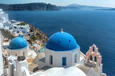 Oia ve Thira Santorini 'nin güzel adasındaki kasabalardır.