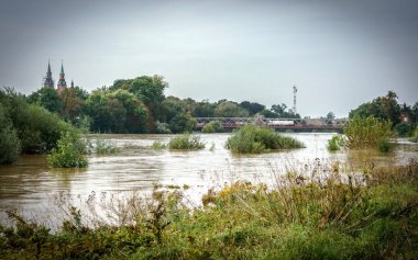 Sel kontrol operasyonları zordu çünkü çoğu yerde Brzeg kasabasındaki odra nehri yatağını taşırdı.