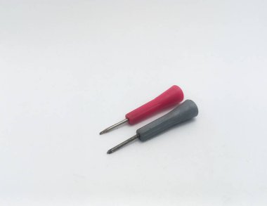 Isolated objects: small screwdriver on a white background