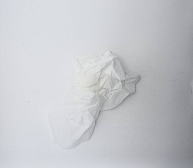 Isolated objects: Used white tissue on a white background