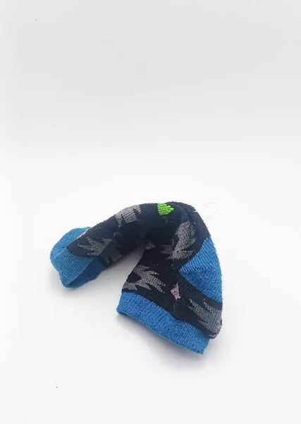 purple short socks, selected focus, isolated on white background