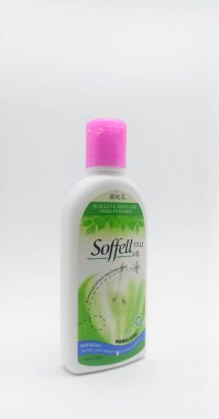 Jakarta, Indonesia - December 3, 2022: Isolated objects: Mosquito repellant smelling of apple brand from soffel, on white background, Jakarta, Indonesia