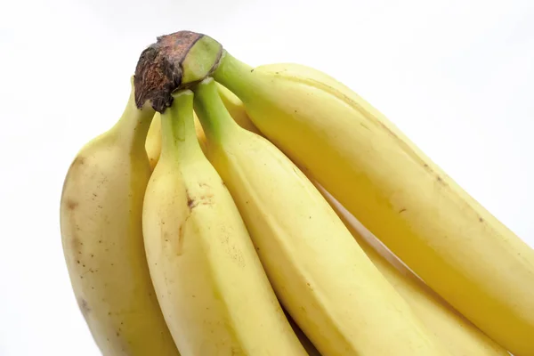 Бананы Белом Фоне Куча Бананов Белом Несколько Свежих Бананов Вместе — стоковое фото