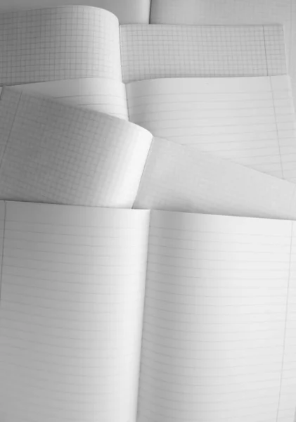 Πολλά Ανοιχτά Σημειωματάρια Μια Γραμμή Και Ένα Κλουβί Ασπρόμαυρη Φωτογραφία — Φωτογραφία Αρχείου