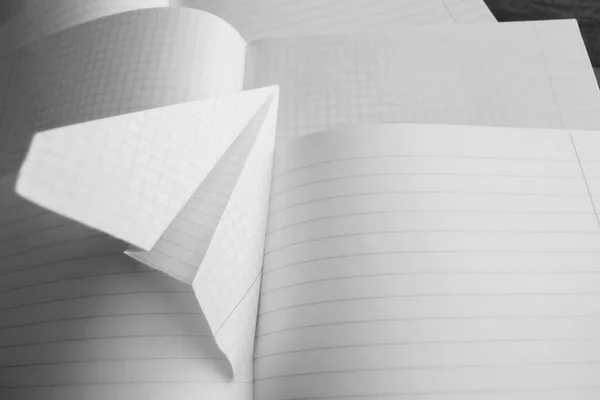 Αυτοδημιούργητο Χαρτί Σχολικά Σημειωματάρια Στα Ανοιχτά Σημειωματάρια Είναι Ένα Χάρτινο — Φωτογραφία Αρχείου